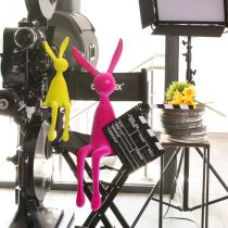 tételeket Polcra helyezhető nyúl, úszó, húsvéti nyuszi, rózsaszín, 56cm