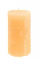 tételeket Gyertyák sárgabarack világos színű oszlopgyertyák 85×150mm 2db