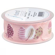 tételeket Ajándék szalag Húsvéti dekorációs szalag Húsvéti tojások rózsaszín 40mm 20m
