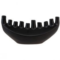 tételeket Váza kerámia hajó asztaldísz fekete absztrakt modern H15cm