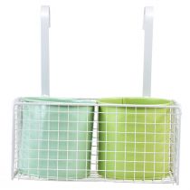 tételeket Virágcserép függő fém zöld erkély dekoráció L22cm H23,5cm