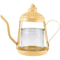 tételeket Gyertyatartó üveglámpás teáskanna narancssárga Ø15cm H26cm