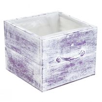 tételeket Növényfiók fogantyúval lila fehér fa 12/15cm-es 2 db-os készlet