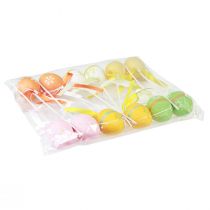 tételeket Húsvéti tojás dekoratív virágdugók díszdugók színes 6cm 12 db