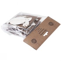 tételeket Méhsejt húsvéti nyuszik akasztható fehér narancssárga H8cm 5db