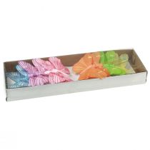 tételeket Díszlepkék dróton színes tollak 5,5×8cm 12 db