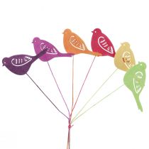 tételeket Tavaszi dekoráció virágdugók fa madárdísz 28cm 18 db