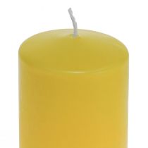 Oszlopos gyertya sárga citrom Wenzel gyertyák PURE gyertyák 130×60mm