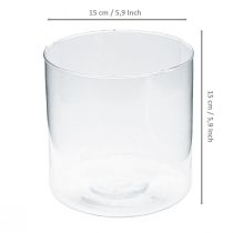 tételeket Üvegváza üveghenger virágváza üvegdísz H15cm Ø15cm