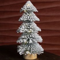 tételeket Mini karácsonyfa világító LED fenyő hóval 28cm