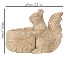 tételeket Mókus alakú öntött kővel díszített virágtartó 26×14×19cm