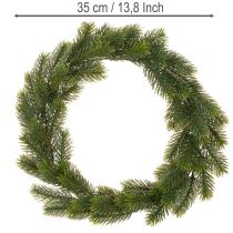tételeket Műfenyő zöld koszorú ajtódísznek, 35cm