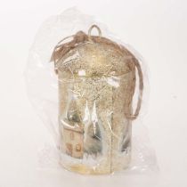 tételeket Harang téli falusi motívummal, akasztásra, 20cm