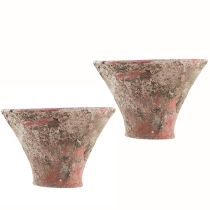 tételeket Gyantacserep agyagedény növénycserep Terrakotta Vintage H7cm 2db