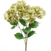 tételeket Hortenzia csokor műzöld, barna 5 virág 48cm