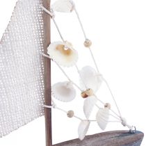 tételeket Vitorlás dekoráció vitorlás hajó fa vintage 18×3,5×24cm