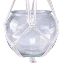 tételeket Makramé függőkosár üveg dekoratív váza kerek Ø13,5cm