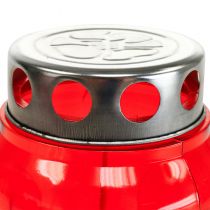 tételeket Sírgyertyák piros csepp gyászlámpák Ø9cm H17cm 4 db