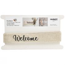 tételeket „Welcome” szalag ajtódísz díszszalag ajtókoszorúhoz 30mm 7m