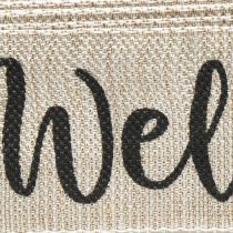 tételeket „Welcome” szalag ajtódísz díszszalag ajtókoszorúhoz 30mm 7m