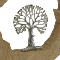 tételeket Fa asztaldísz fa elhelyezhető mangófa natúr, fém 32×5×34cm
