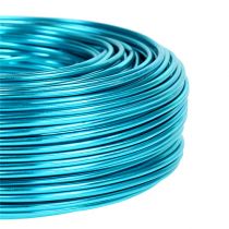 tételeket Alumínium drót Ø2mm, 500g, 60m, türkiz - Rugalmas kézműves drót virágkötészethez és barkácsoláshoz