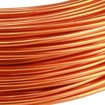 tételeket Alumínium kézműves drót, narancssárga, Ø2mm, 500g, 60m, barkács dekorációhoz