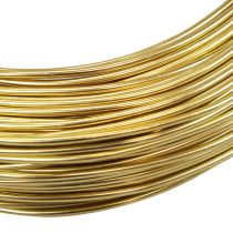 tételeket Arany alumínium drót 2mm 500g 60m kézműveskedéshez és dekorációhoz