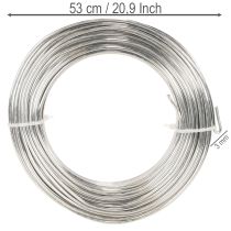 tételeket Alumínium drót, ezüst, 3mm, kreatív projektekhez, 1kg