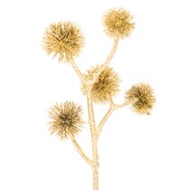 tételeket Mesterséges Borostyánszínű Gyümölcság, Arany Díszítéssel, 26 cm, 6 Darabos Csomag