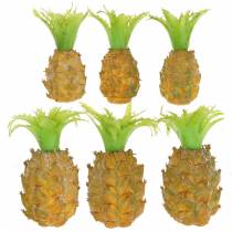 Mesterséges mini ananász H6,5cm - 8cm 6db