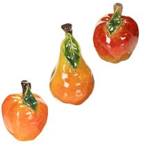 tételeket Mesterséges Gyümölcs Szett Alma Körte Dekoratív Elem Ősz 12cm 3db