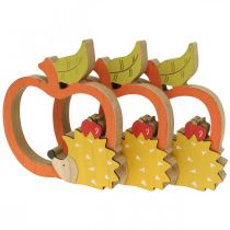 tételeket Dekoratív figura ősz, alma sünnel, fa dekoráció 16,5×15cm 3db