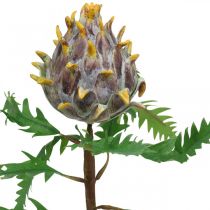 Dekoratív articsóka lila műnövény őszi dekoráció Ø7,5cm H42cm