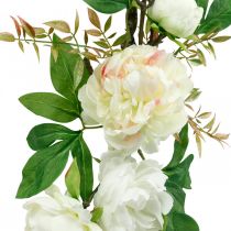 Bazsarózsa borító, asztaldísz, Paeonia ág fehér L60cm