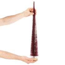 tételeket Dekoratív karácsonyfa, karcsú fafigura fa talapzaton, 60 cm