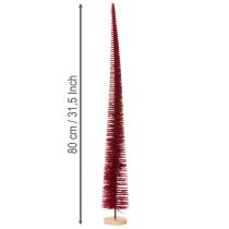 tételeket Modern, karcsú, díszes karácsonyfa fa talapzaton, 80 cm