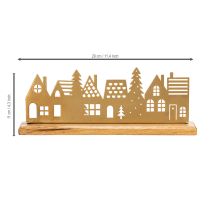 tételeket Adventi ház sziluett dekoráció fa alapon 29cm