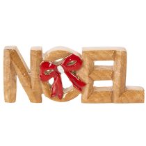 tételeket Noel felirat masnival, karácsonyi dekoráció, 18cm