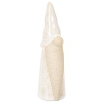 tételeket Dekoratív törpe figura, világos kerámia, skandináv stílusú, 18 cm, 3 darabos