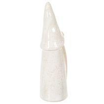 tételeket Dekoratív törpe figura, világos kerámia, skandináv stílusú, 18 cm, 3 darabos