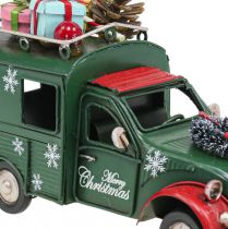 Karácsonyi díszautó Karácsonyi autó vintage zöld L17cm