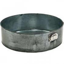 tételeket Ültető, dekoratív tepsi, rugós tepsi ültetéshez, fém díszítéssel Ø24cm H7,5cm