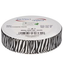 tételeket Ajándék szalag zebra mintával, 25 mm széles, 20 m hosszú