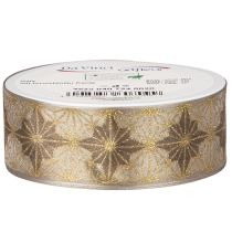 tételeket Dekoratív szalag csillagokkal, ajándék szalag mérettartó széllel, 40 mm széles, 20 m hosszú