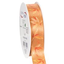 tételeket Ajándékszalag őszi levelekkel kreatív csomagoláshoz 25mm 18m