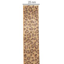 tételeket Leopárdmintás ajándékszalag kreatív dekorációhoz és virágkötészethez, 25mm x 20m