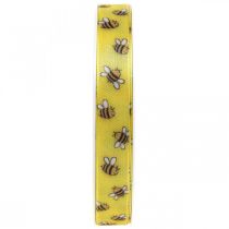 Deco szalag tavaszi sárga, szalag méhekkel B15mm L20m