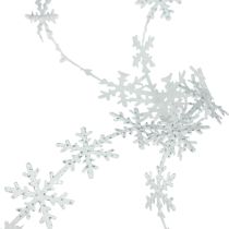 tételeket Szatén szalag Karácsonyi szalag hópehely fehér 25mm 5m