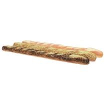 Baguettes ételbabák pékáru dekoráció válogatott 45cm 3db